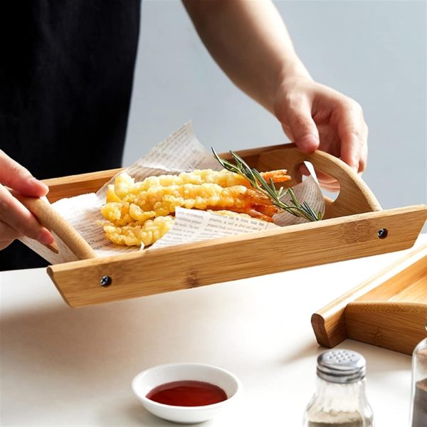 3 Pcs Wooden-serving Trays Set
