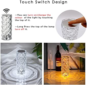 16 Colors Rechargeable Touch Table Lamp