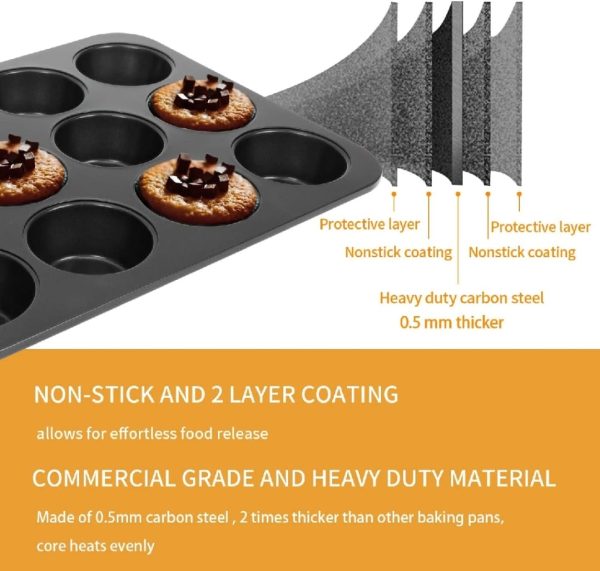 6-cup Non-stick Muffin Cupcake Baking Tray