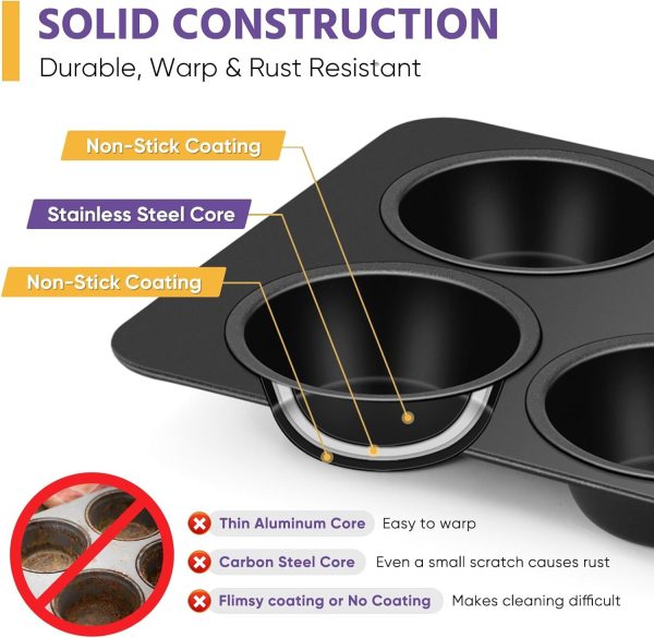 6-cup Non-stick Muffin Cupcake Baking Tray