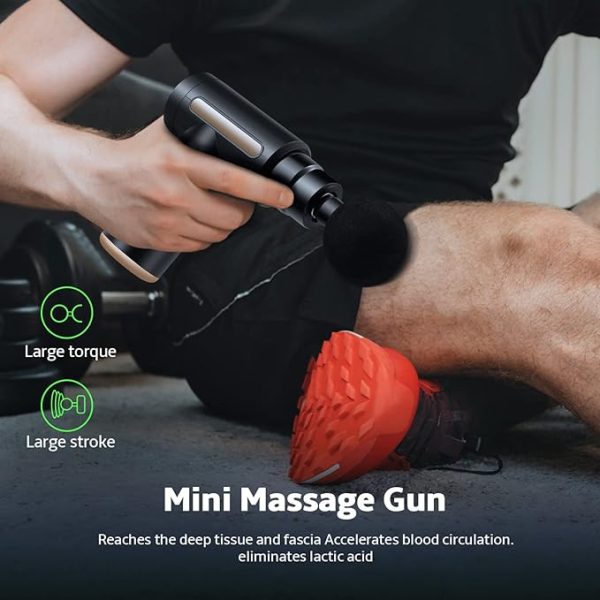 Handheld Muscle Massager With 4 Massage Heads, For Muscle Pain Relief