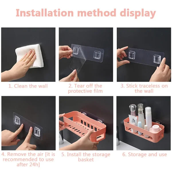 Bathroom Adhesive Storage Rack