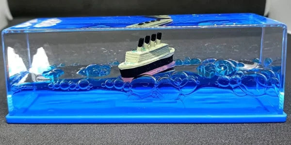 Moving Titanic Liquid Wave Ship