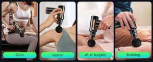 Handheld Muscle Massager With 4 Massage Heads, For Muscle Pain Relief