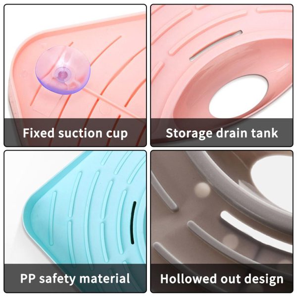 Multi-purpose Triangular Sink Drain Rack