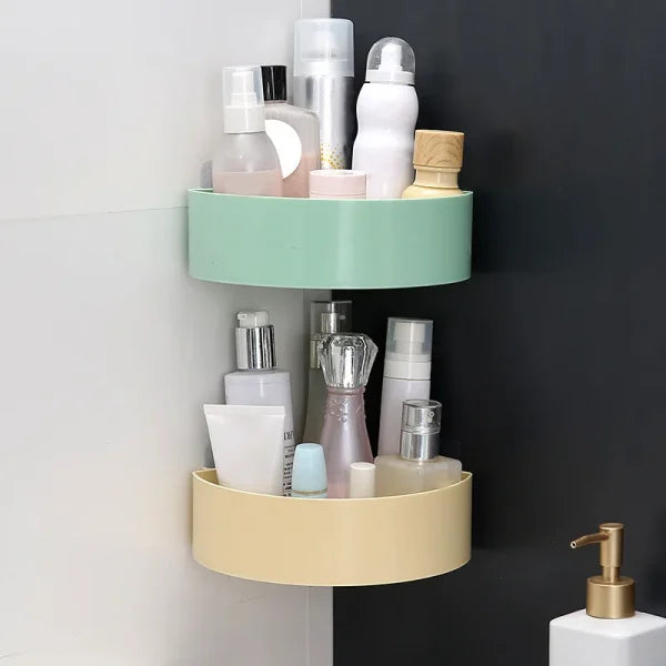 Stick On Corner Triangle Rack Bathroom Shelf