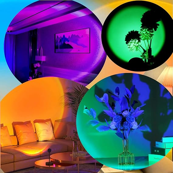Multi Color Sunset Lamp With Remote