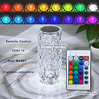 16 Colors Rechargeable Touch Table Lamp