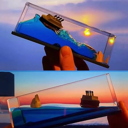 Moving Titanic Liquid Wave Ship