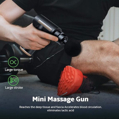 Handheld Muscle Massager With 4 Massage Heads, For Muscle Pain Relief