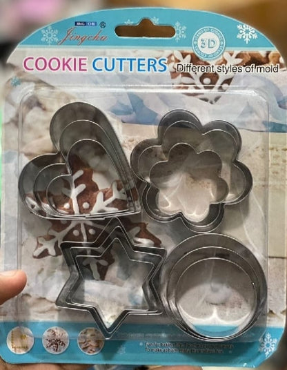 12-piece Stainless Steel Cookie Cutter Set – 4 Assorted Shapes For Baking