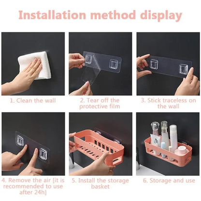 Bathroom Adhesive Storage Rack