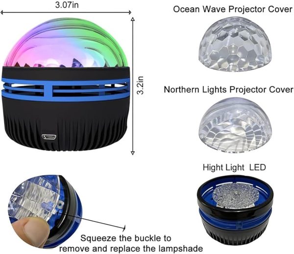Rotating Galaxy Projector Night Lamp( With Remote )