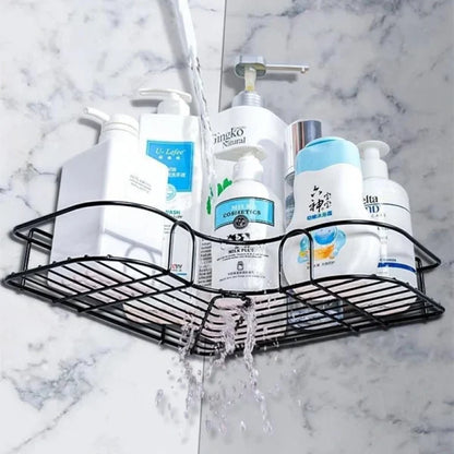 Metal Corner Rack For Bathroom & Kitchen with 2 Adhesive Screws