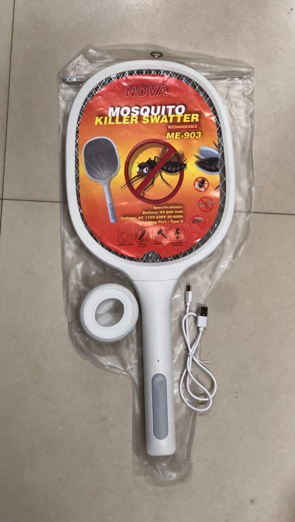 Electric Mosquito Racket, Rechargeable Grid