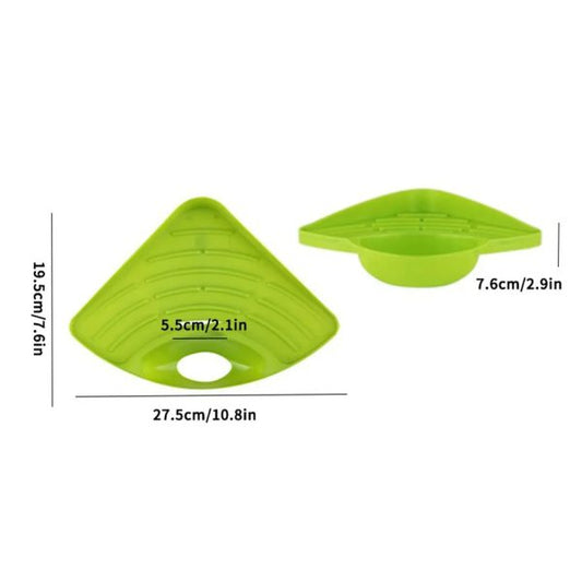 Multi-purpose Triangular Sink Drain Rack