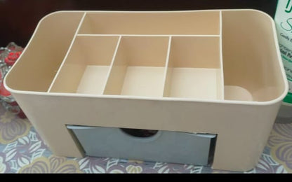 Plastic Makeup Storage Box With Small Drawer
