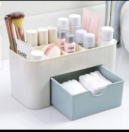 Plastic Makeup Storage Box With Small Drawer