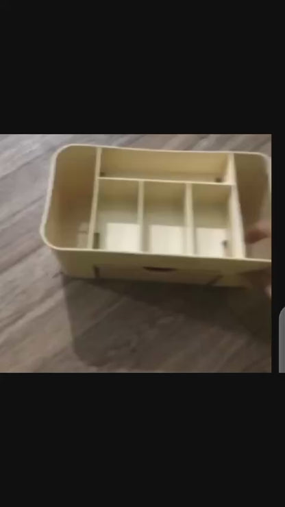 Plastic Makeup Storage Box With Small Drawer