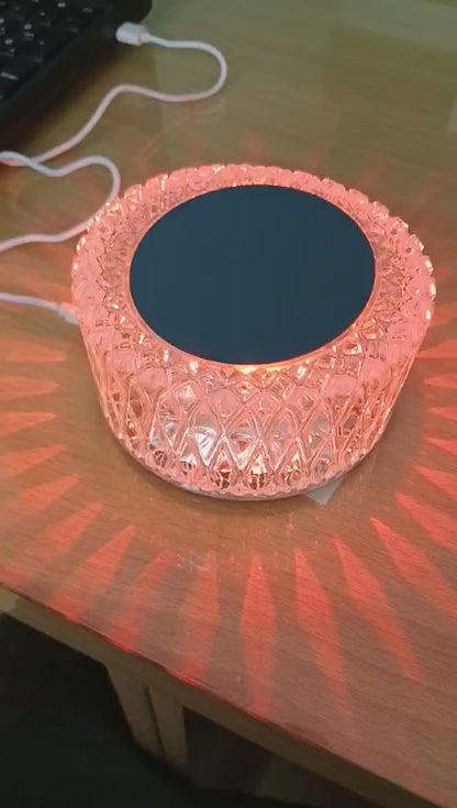 Led Crystal Table Lamp, 16 Color+remote Control
