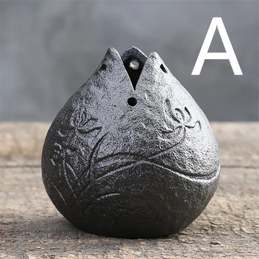 Stoneware Zen Chinese Flower Vase