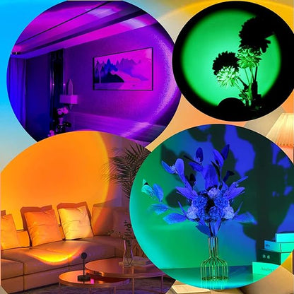 Multi Color Sunset Lamp  With Remote