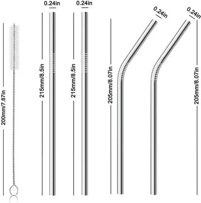 Stainless Steel Straw 5 Pcs Pack